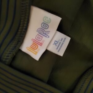 LuLaRoe Green Striped Top XL